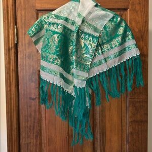 Green and Gold Spring Shawl